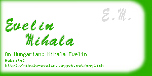 evelin mihala business card